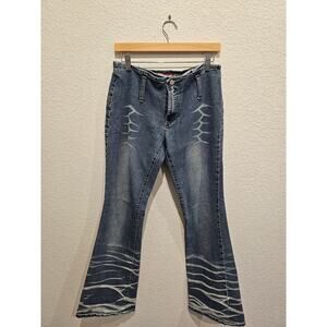 Vintage denim jeans sz 33 y2k flare style